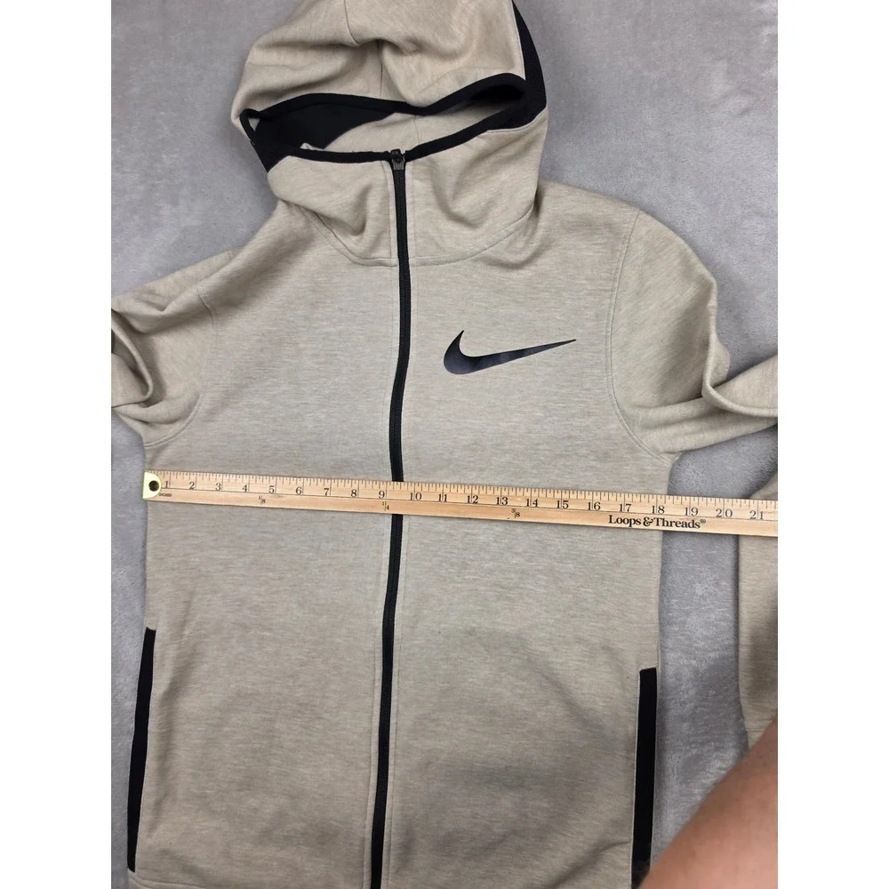 Nike Hyper Elite Showtime Full-Zip Basketball Hoodie Mens S Tan 858447 *Read